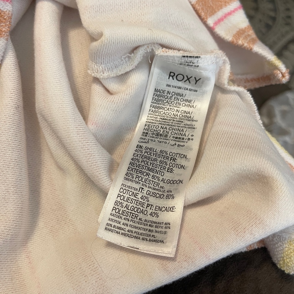 Roxy Wild & Free Boho Hippie Poncho Striped Hoodie - Picture 9 of 9